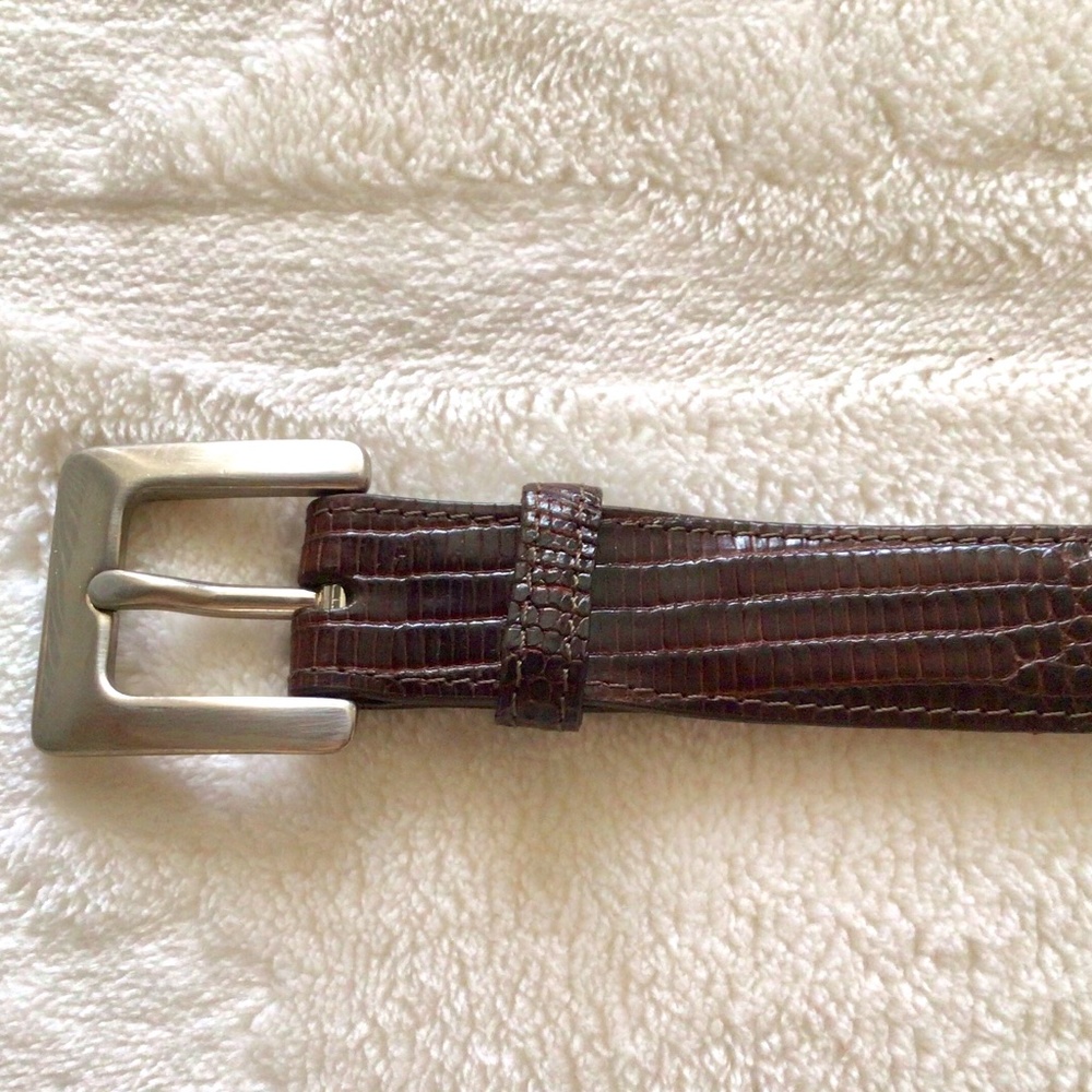 Coach Small Genuine Lizard Belt Gem